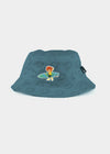 Bucket Hat "Pumuckl surft" - ozeanblau