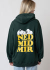 Hoodie "Peanuts: Not with me" - dark green