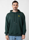 Hoodie "Peanuts: Not with me" - dark green
